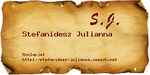 Stefanidesz Julianna névjegykártya